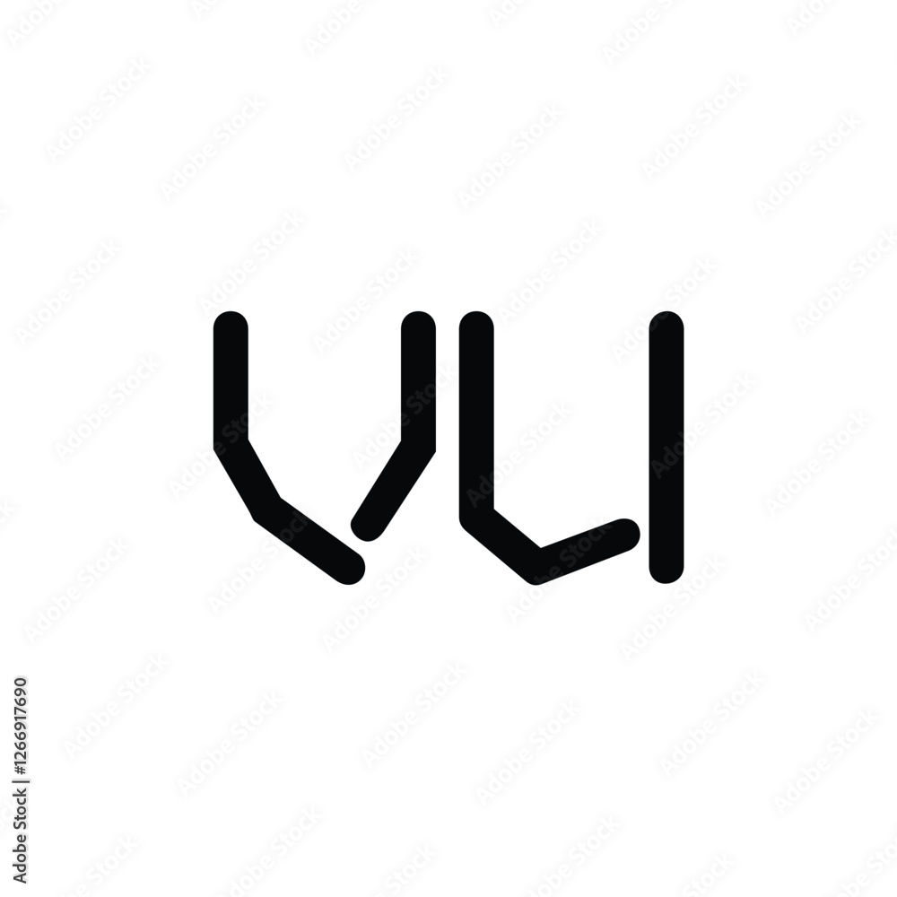 VU monogram logo design letter text name symbol monochrome logotype alphabet character simple logo VU monogram logo design letter text name symbol monochrome logotype alphabet character simple logo