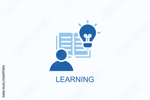 Learning Icon Or Logo Isolated Illustration