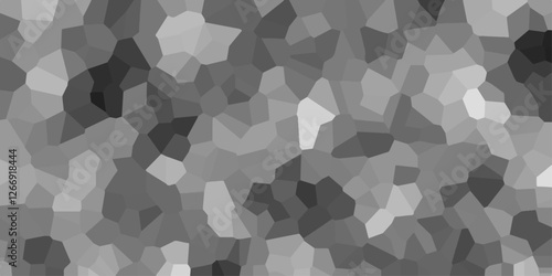 Light gray and white Broken Stained Glass Background with White lines. Voronoi diagram background. eamless pattern with 3d shapes vector Vintage background. Geometric Retro tiles pattern. 