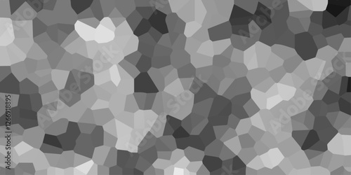 Light gray and white Broken Stained Glass Background with White lines. Voronoi diagram background. eamless pattern with 3d shapes vector Vintage background. Geometric Retro tiles pattern. 