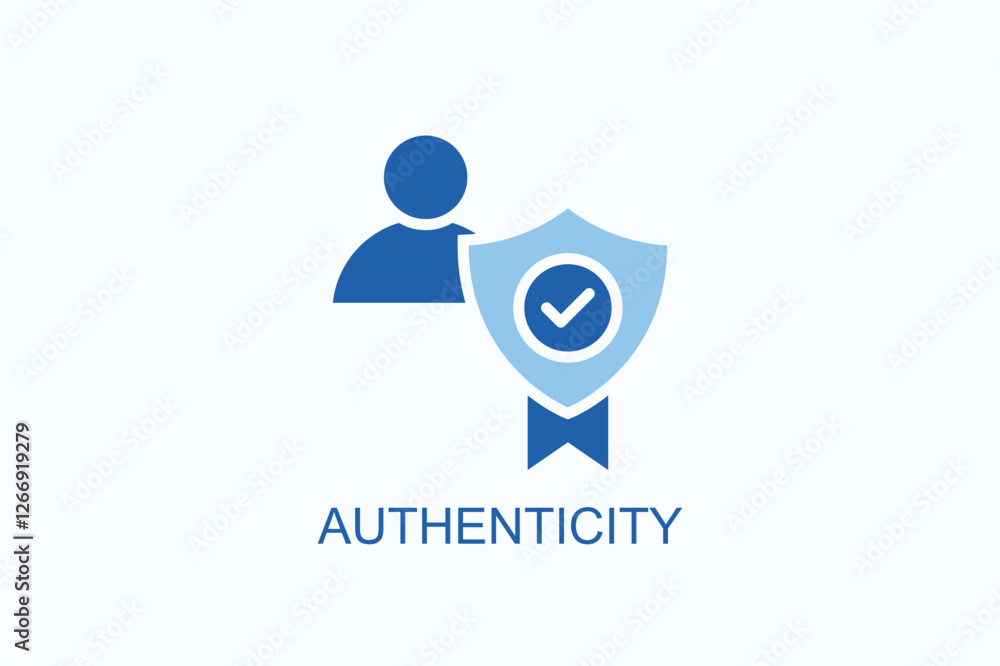 Authenticity Icon Or Logo Isolated Illustration Authenticity Icon Or Logo Isolated Illustration