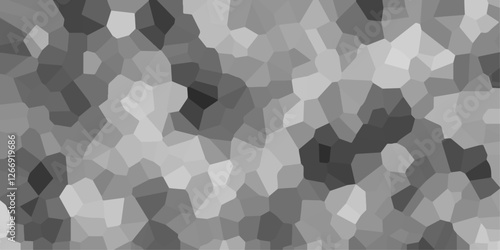 Light gray and white Broken Stained Glass Background with White lines. Voronoi diagram background. eamless pattern with 3d shapes vector Vintage background. Geometric Retro tiles pattern. 