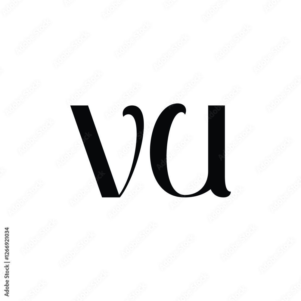 VU monogram logo design letter text name symbol monochrome logotype alphabet character simple logo VU monogram logo design letter text name symbol monochrome logotype alphabet character simple logo