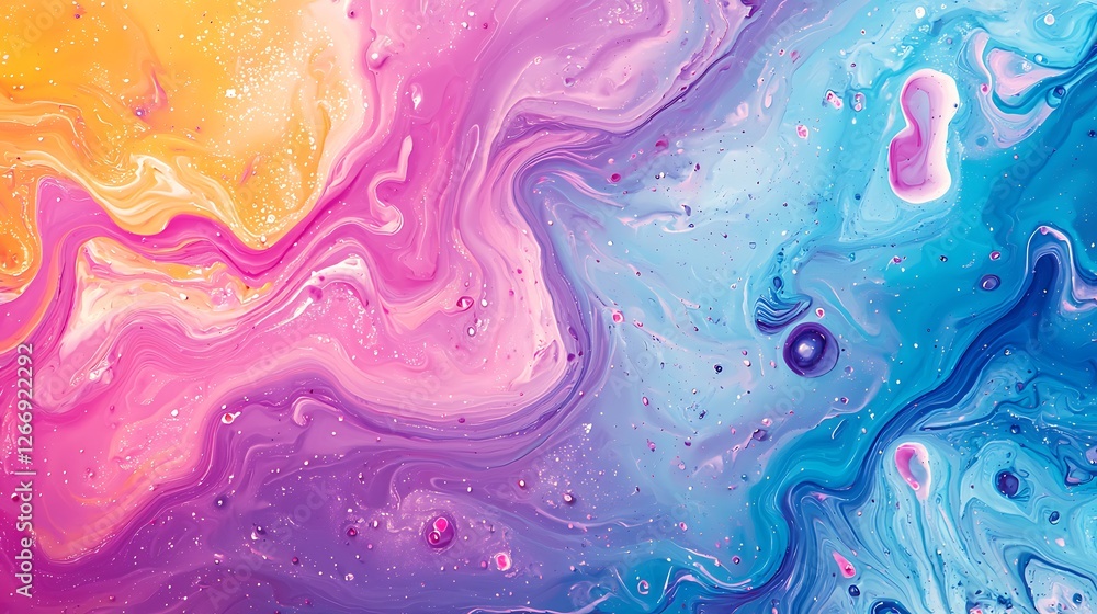 Abstract colorful paint swirls, fluid art, background texture, design element Abstract colorful paint swirls, fluid art, background texture, design element