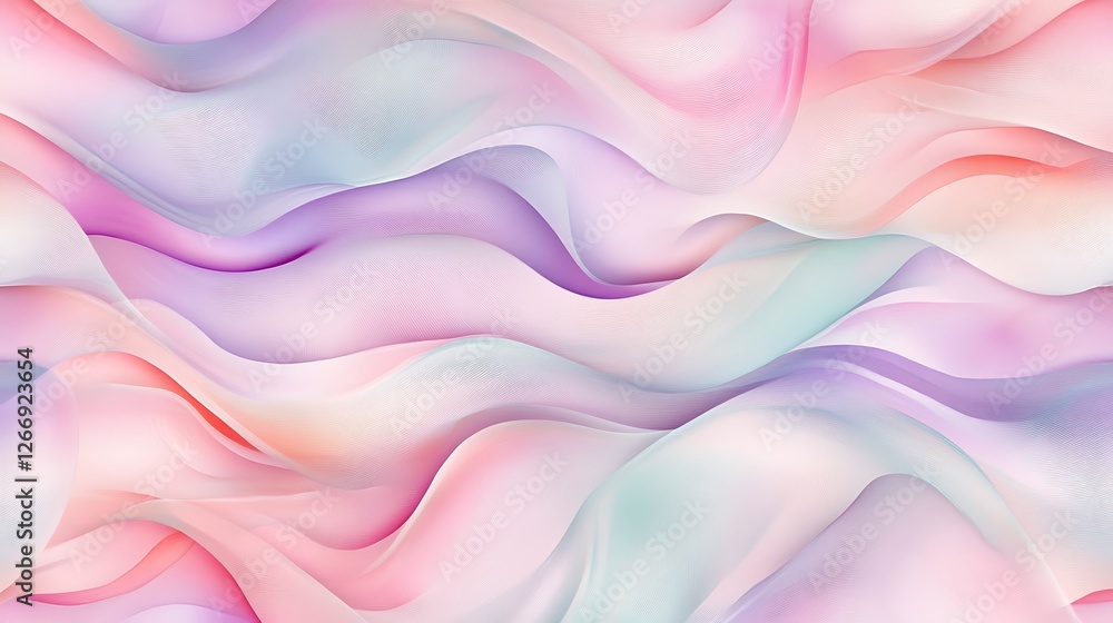 Obraz premium Soft Pastel Fluid Abstract Background with Wavy Gradient Textures