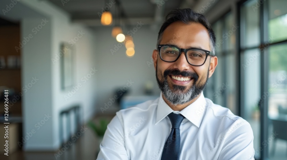 Fototapeta premium Portrait of a Senior Indian Software Engineer