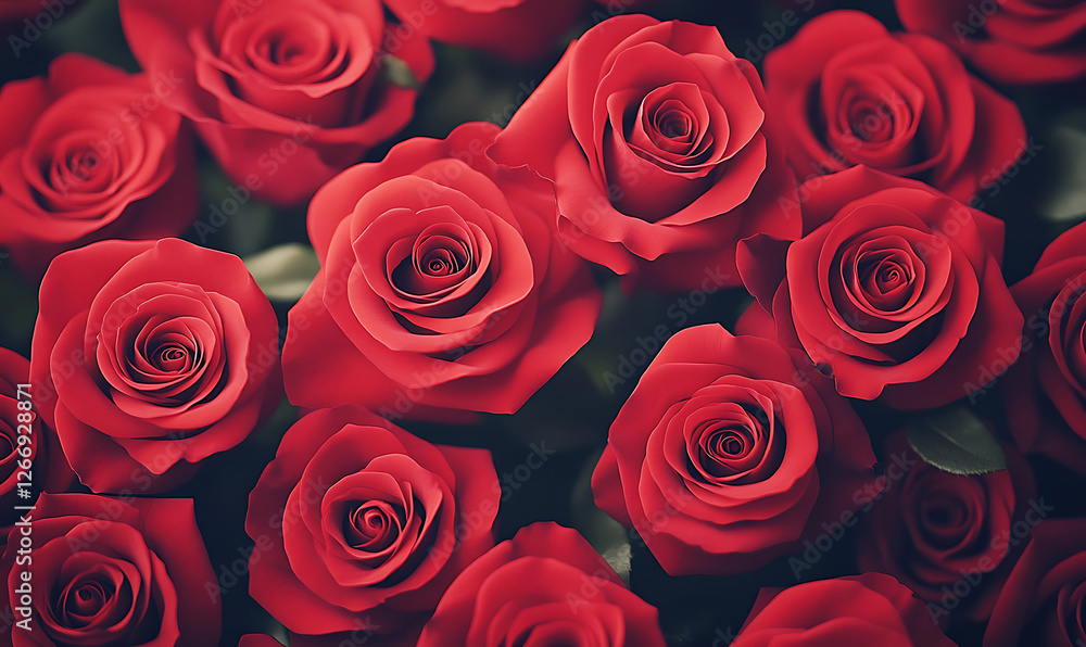 Obraz premium red roses background-generative ai