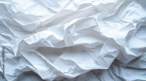 Wallpaper Mural Textured Crumpled White Paper Background Abstract Art with Intricate Patterns and Minimalistic Aesthetic Torontodigital.ca