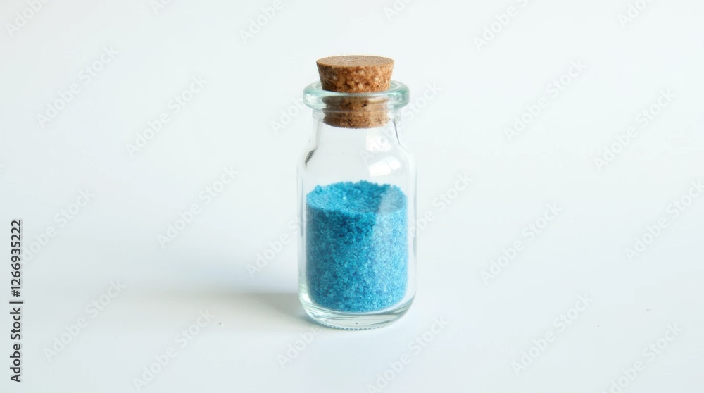 Obraz premium Sparkling Blue Sand in a Tiny Glass Vial