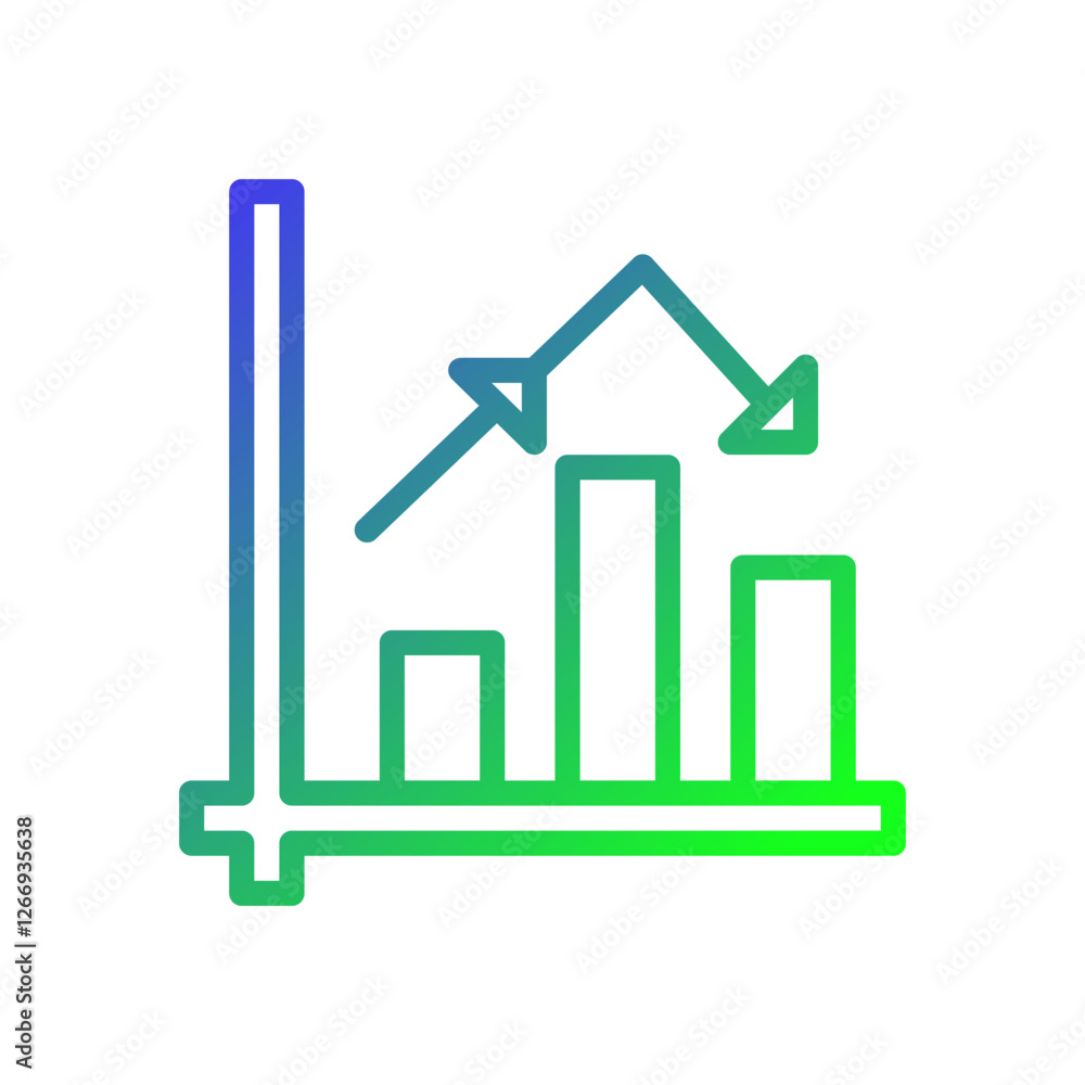 Dynamic Market Trend Analysis Gradient Icon Dynamic Market Trend Analysis Gradient Icon