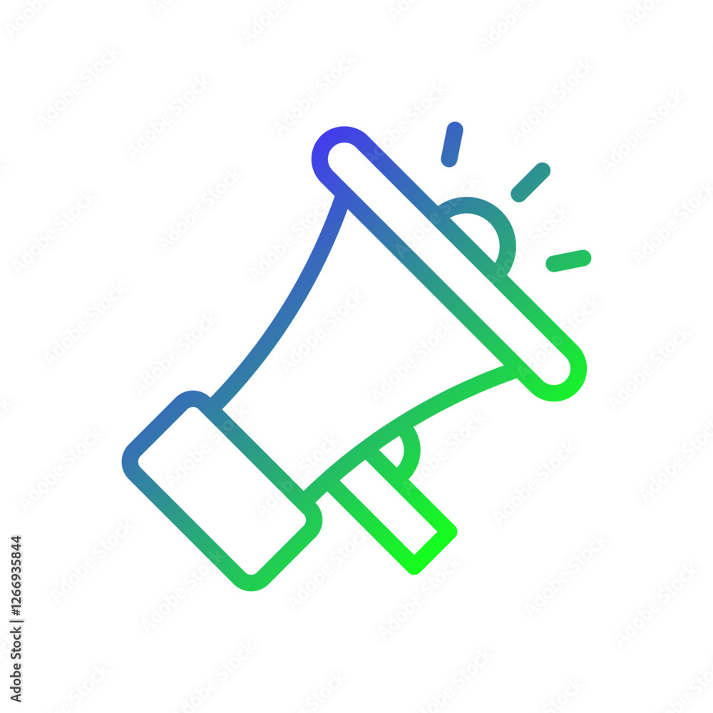 Gradient Loudspeaker Announcement Graphic