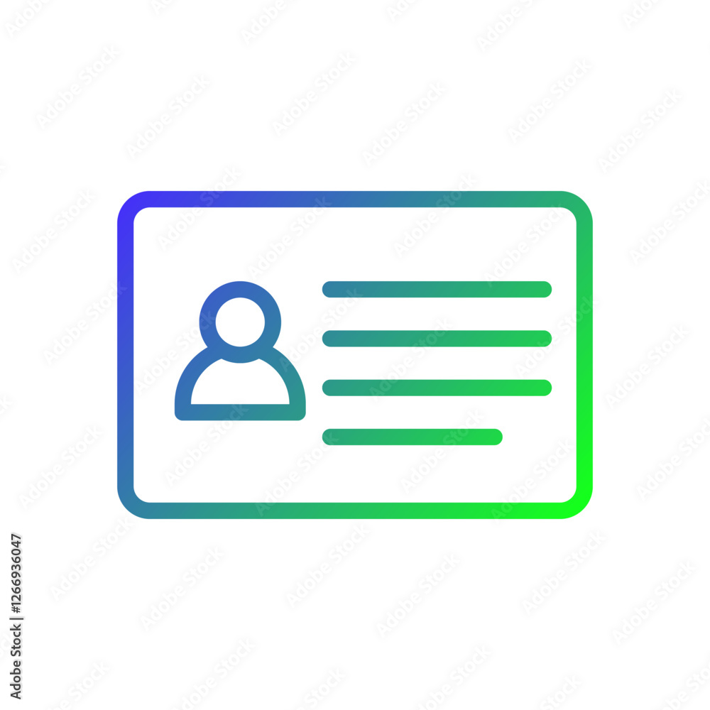Stylized Identification Card Design Element Stylized Identification Card Design Element