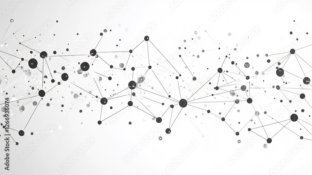 Abstract Network Gently Flows Gray Scale Elegant Design. AI Generated Abstract Network Gently Flows Gray Scale Elegant Design. AI Generated