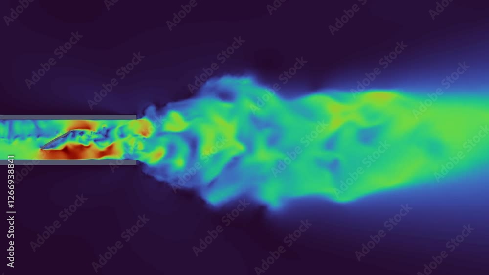 air flow simulation of a rectangular vent using computational fluid dynamics tools.