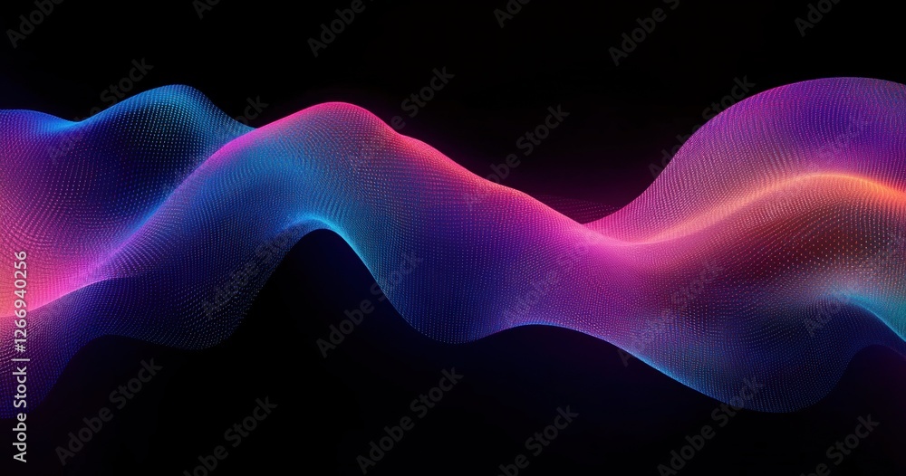 Abstract Wave Pattern Fluid Dynamics Neon Gradient Background Digital Technology Illustration Abstract Wave Pattern Fluid Dynamics Neon Gradient Background Digital Technology Illustration