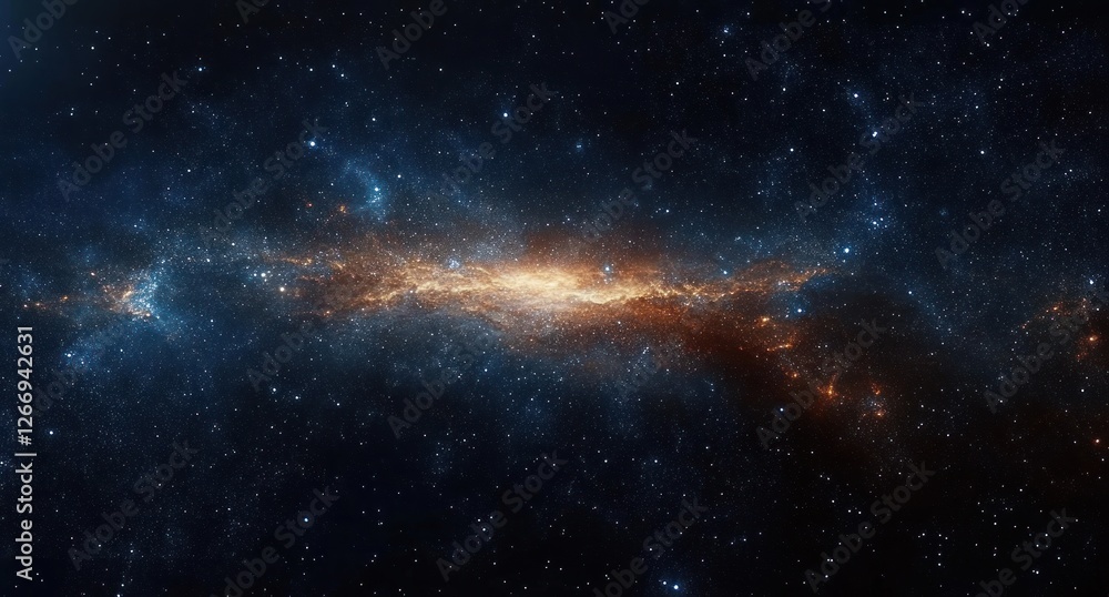 Surreal Cosmic Galaxy Scene with Stars and Nebula in Deep Space Infinity Surreal Cosmic Galaxy Scene with Stars and Nebula in Deep Space Infinity
