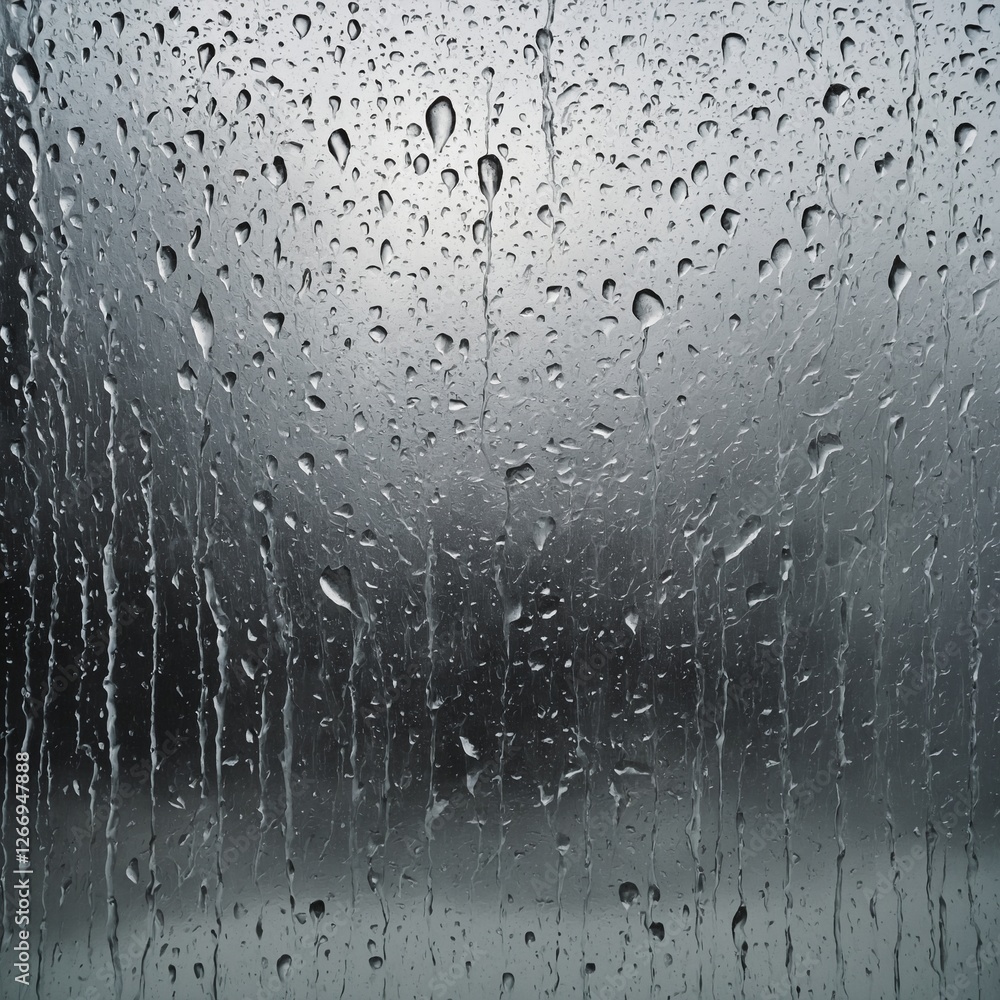 A glass windowpane covered in rain streaks, forming natural abstract art on a white background. A glass windowpane covered in rain streaks, forming natural abstract art on a white background.