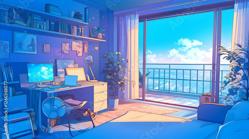 Contemporary Anime Bedroom Interior Design with Luxury Furniture and Decor