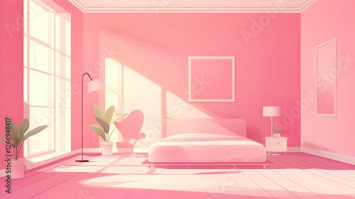 Luxury Anime Bedroom Interior with Elegant Design and Cozy Decor