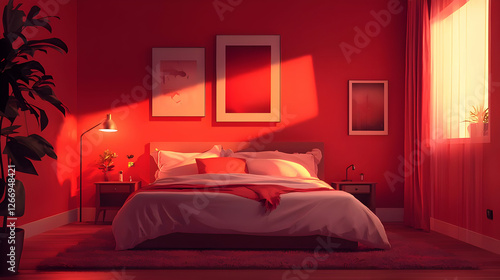 Luxury Anime Bedroom Interior Design with Comfortable Bedding and Decor