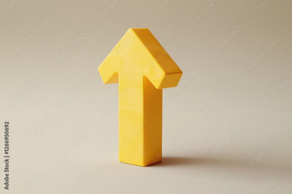 Yellow Arrow Sculpture Symbolizing Growth and Success in Business Development Yellow Arrow Sculpture Symbolizing Growth and Success in Business Development