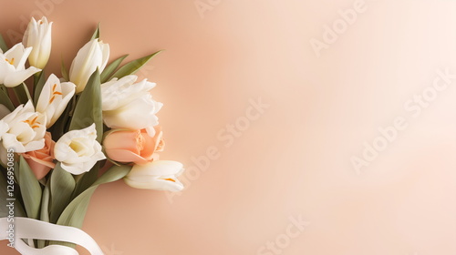 Flower pink background