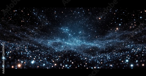 Cosmic Star Field Digital Surrealism Illustration of Space and Nebula