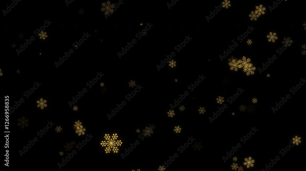 Flying glitter dust particles overlay on a snowflake background with an alpha channel. Flying glitter dust particles overlay on a snowflake background with an alpha channel.