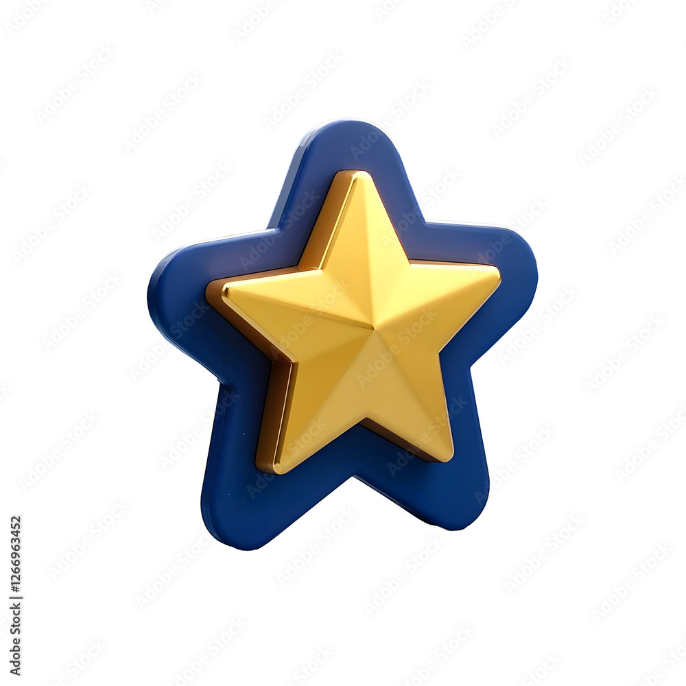 A highly detailed 3D star icon with a polished gold finish, reflecting soft ambient light A highly detailed 3D star icon with a polished gold finish, reflecting soft ambient light