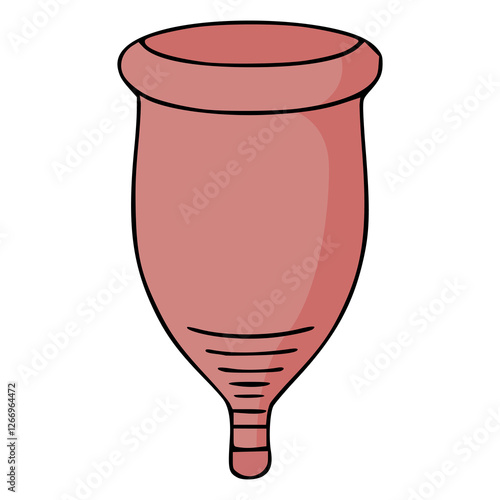 menstrual cup hygiene flat color vector illustration template design
