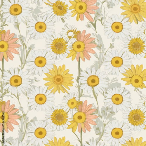 Trendy Floral pattern in the many kind of flowers. Tropical botanical . Seamless vector texture. Elegant template for fashion prints. Printing with in hand drawn style on white background.
