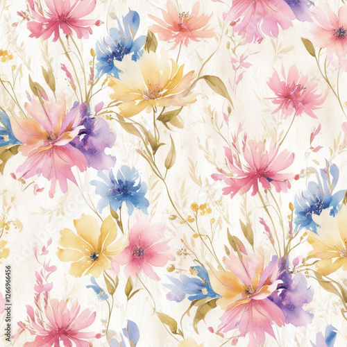 Trendy Floral pattern in the many kind of flowers. Tropical botanical . Seamless vector texture. Elegant template for fashion prints. Printing with in hand drawn style on white background.
