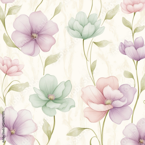 Trendy Floral pattern in the many kind of flowers. Tropical botanical . Seamless vector texture. Elegant template for fashion prints. Printing with in hand drawn style on white background.
