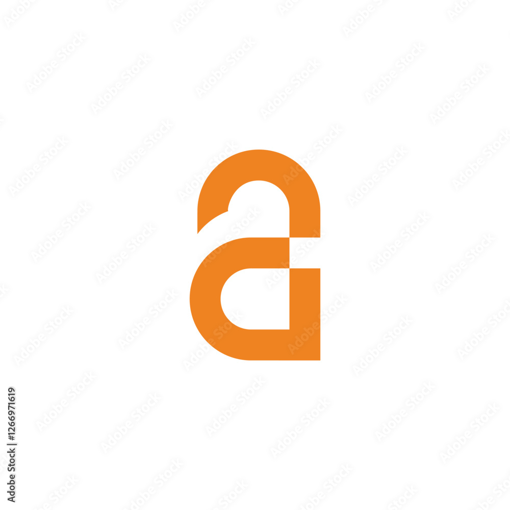 letter a pad lock simple geometric logo vector letter a pad lock simple geometric logo vector