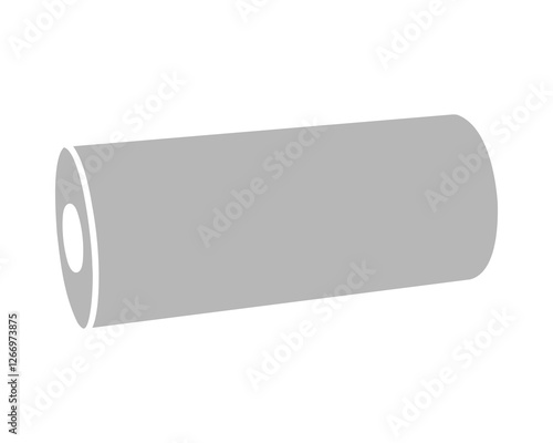 Textile roll vector icon. Paper tube illustration design for kitchen cleaning towel, carpet, scroll whatman, fabric.