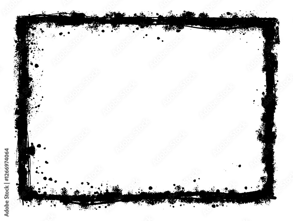 Grunge style frames are black on a white background Grunge style frames are black on a white background