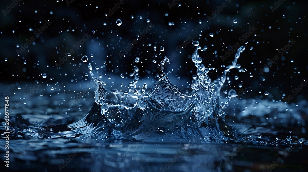 A large splash of water in the air A large splash of water in the air