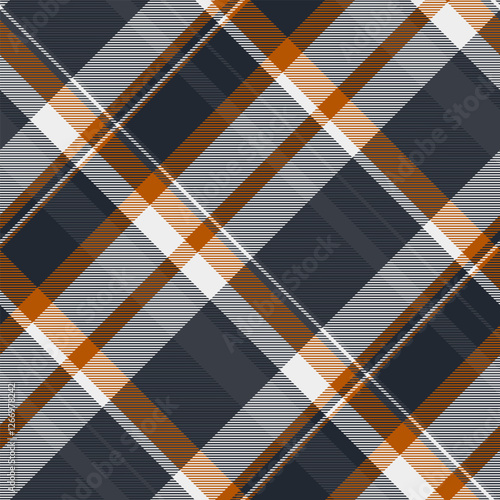 Expressive fabric plaid check, free pattern seamless texture. Kingdom vector textile background tartan in dark and white colors.