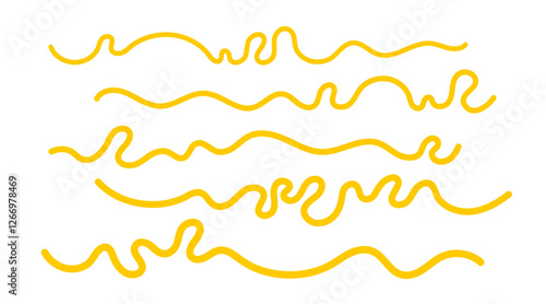 Pasta, tagliatelle, macaroni Curls scribble Thread