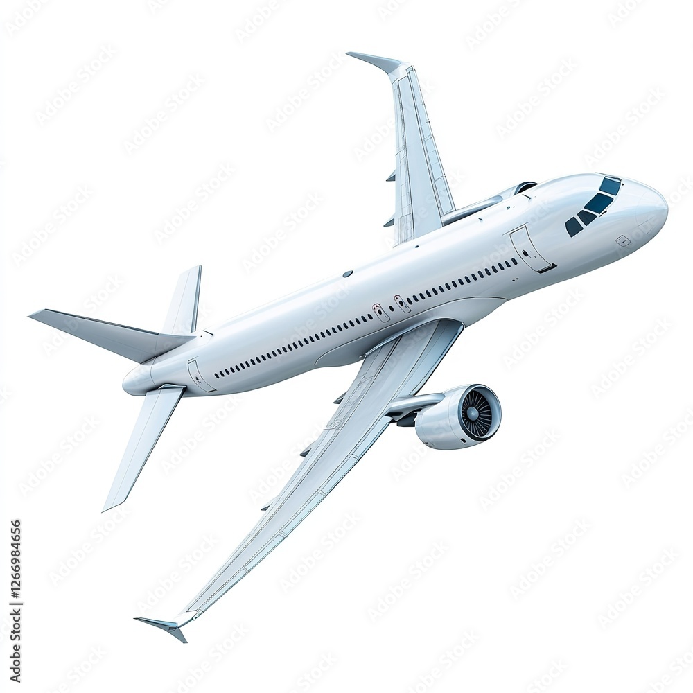 Modern Airplane in Flight White Jet Airliner Travel Transportation Aircraft Design Aviation Journey Passenger Plane Commercial Flight Airplane View Modern Airplane in Flight White Jet Airliner Travel Transportation Aircraft Design Aviation Journey Passenger Plane Commercial Flight Airplane View
