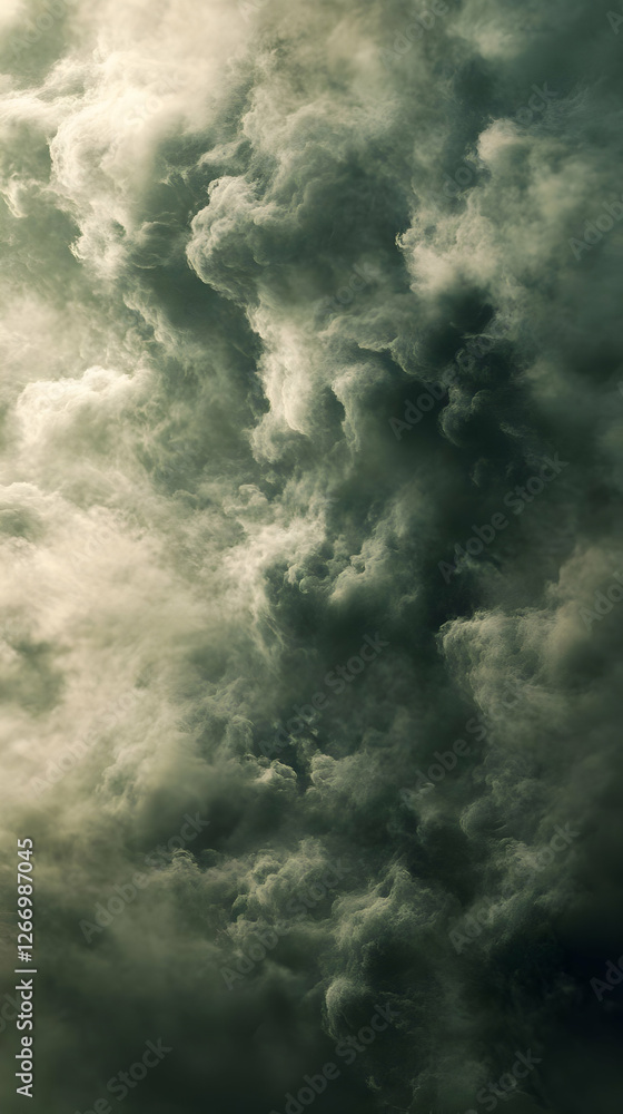 Obraz premium Stormy sky, dark clouds, ominous weather