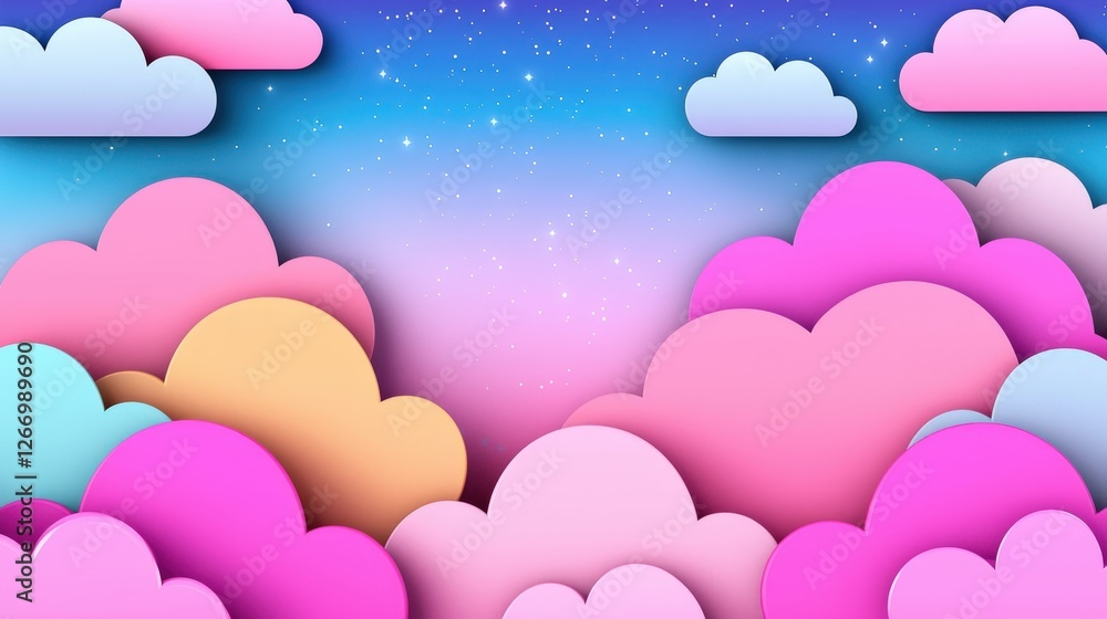 Abstract Pink Clouds Background Dreamy Sky Digital Art Soft Gradient Aerial View Imaginative Concept Abstract Pink Clouds Background Dreamy Sky Digital Art Soft Gradient Aerial View Imaginative Concept