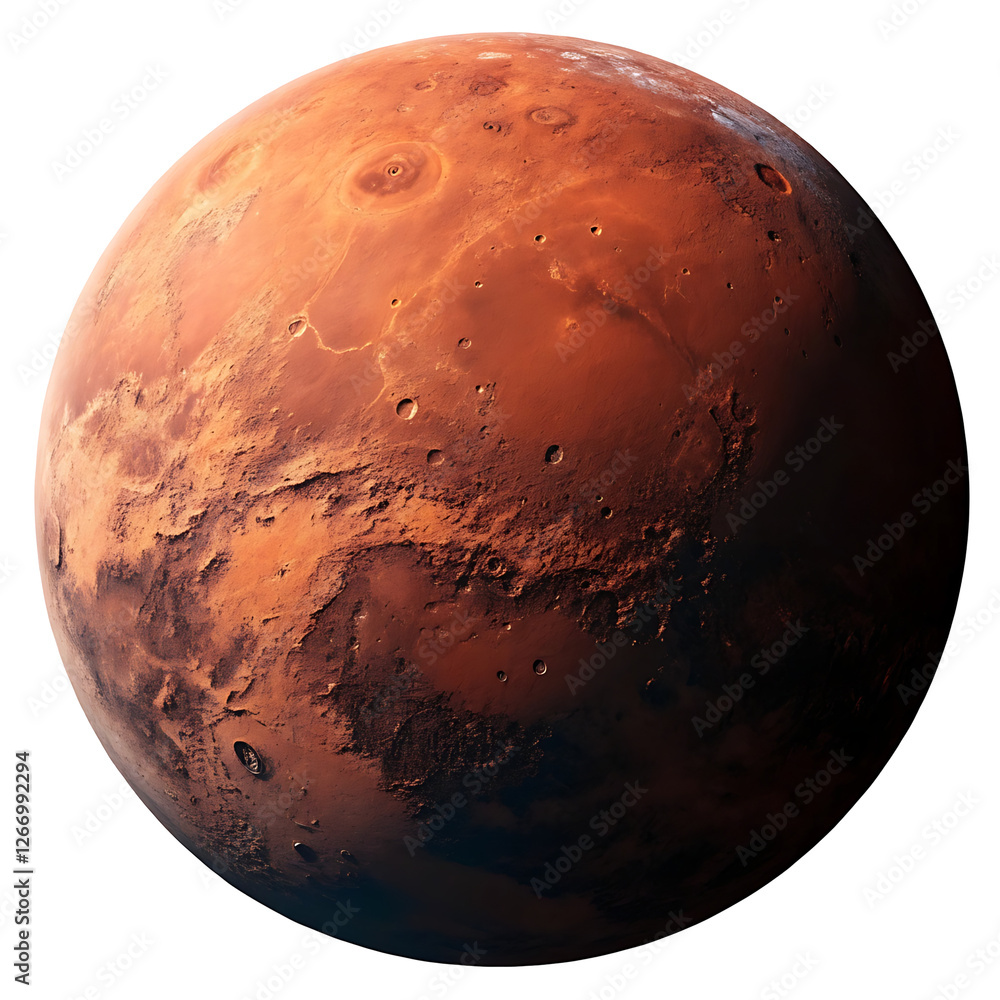 Naklejka premium red planet isolated