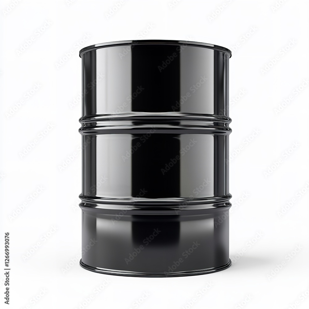 Black Metal Oil Barrel Industrial Container Shiny Steel Drum Empty Storage Tank Product Packaging Glossy Surface Realistic 3D Model High Resolution Black Metal Oil Barrel Industrial Container Shiny Steel Drum Empty Storage Tank Product Packaging Glossy Surface Realistic 3D Model High Resolution