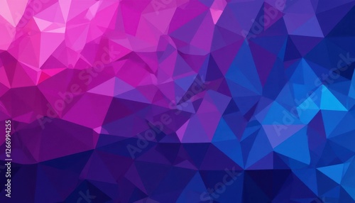Abstract geometric background with vibrant pink and blue triangle pattern