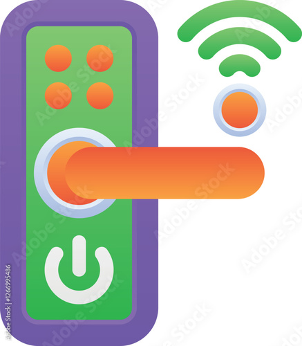 Gradient color illustration for Smart door lock