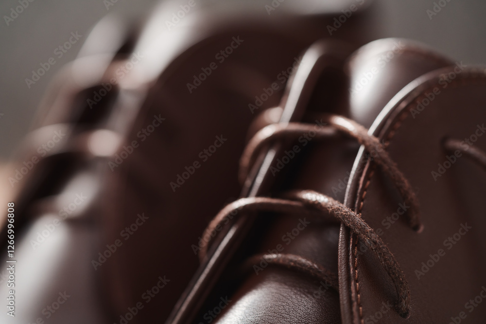 Obraz premium Closeup shot of brown leather chukka boots