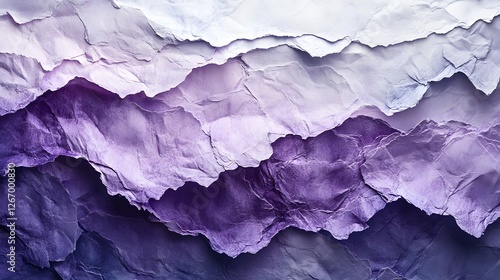 Wallpaper Mural Crumpled paper art resembling a mountain range. Purple hues dominate, creating a unique visual texture. Grainy Paper detailed texture background. Abstract Purple Mountain Range Torontodigital.ca
