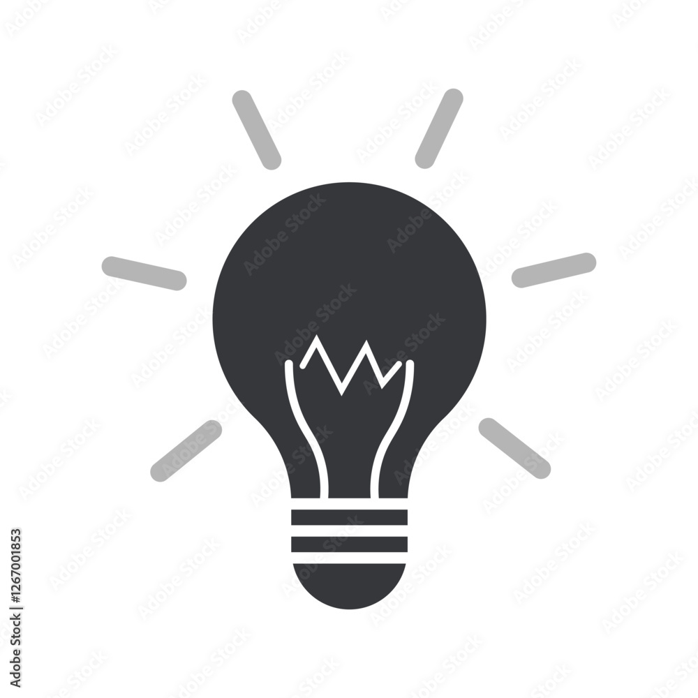 Isolated pictogram bulb symbol of electric, idea, creative, power, light Isolated pictogram bulb symbol of electric, idea, creative, power, light