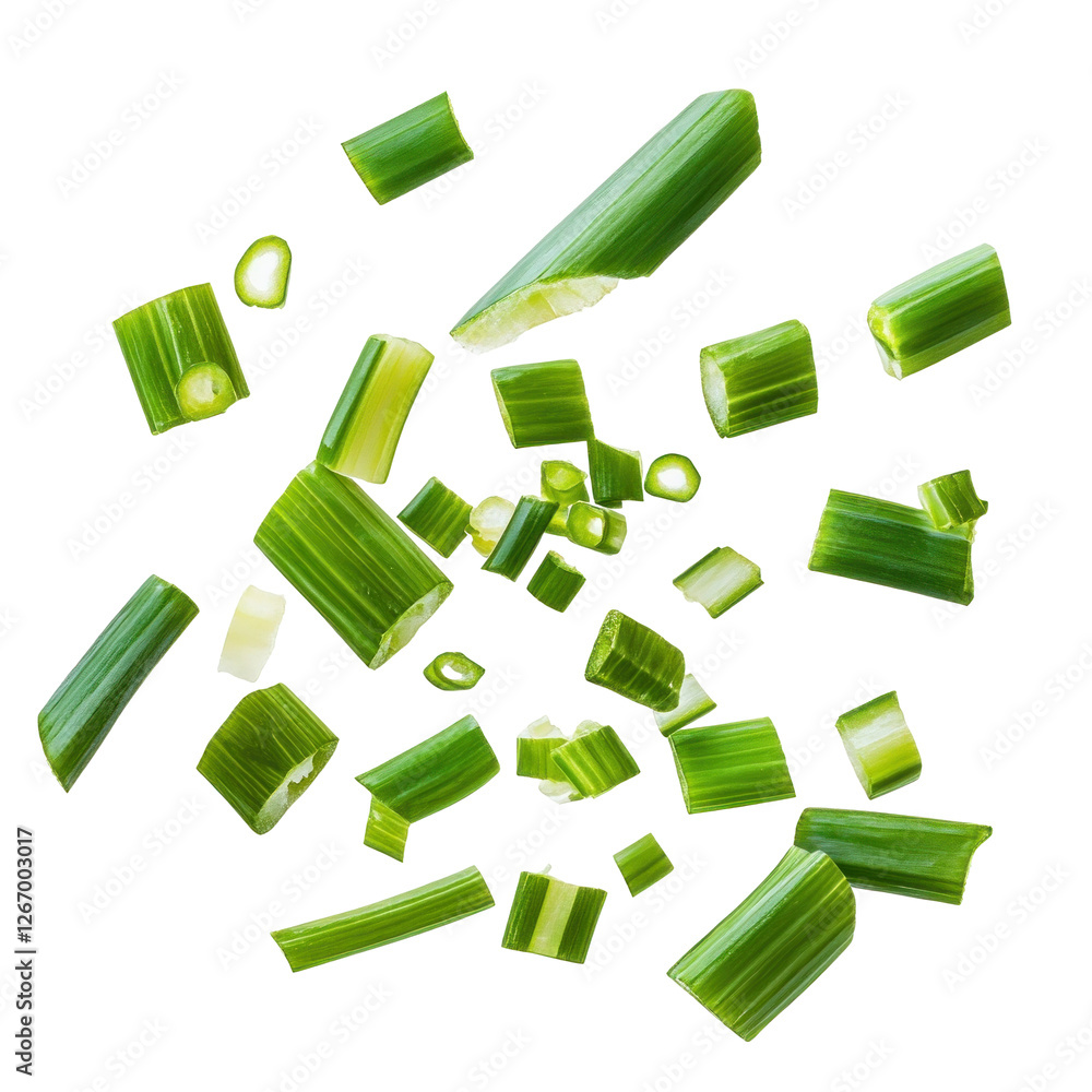 seamless background with green onion leaves isolated on Transparent PNG seamless background with green onion leaves isolated on Transparent PNG
